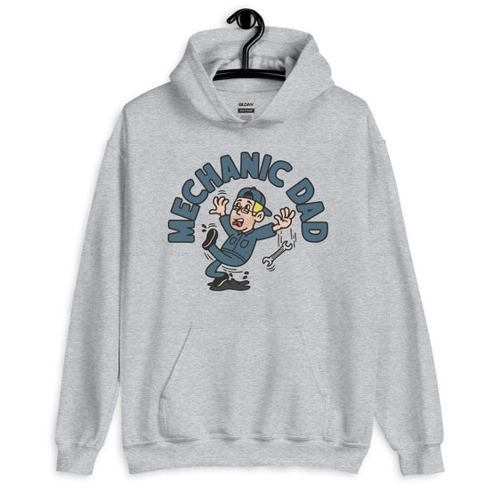 Mechanic Blond Hair Light Skin Tone Glasses Stubble Dad Hoodie