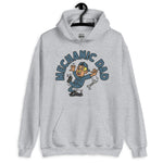 Mechanic Blond Hair Tan Skin Tone No-Glasses Moustache Dad Hoodie