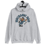 Mechanic Brown Hair Tan Skin Tone No-Glasses Beard Dad Hoodie