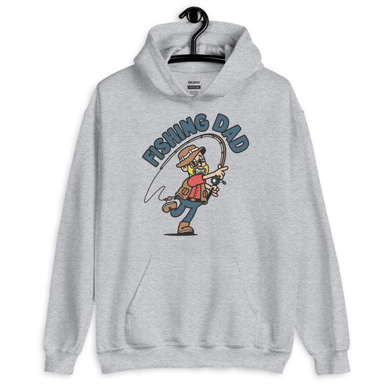 Fishing Blond Hair Light Skin Tone Glasses Beard Dad Hoodie