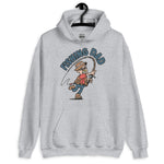 Fishing Blond Hair Light Skin Tone Glasses Moustache Dad Hoodie