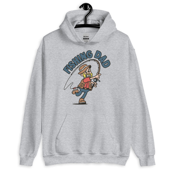 Fishing Blond Hair Light Skin Tone No-Glasses Beard Dad Hoodie