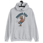 Fishing Brown Hair Light Skin Tone Glasses Beard Dad Hoodie