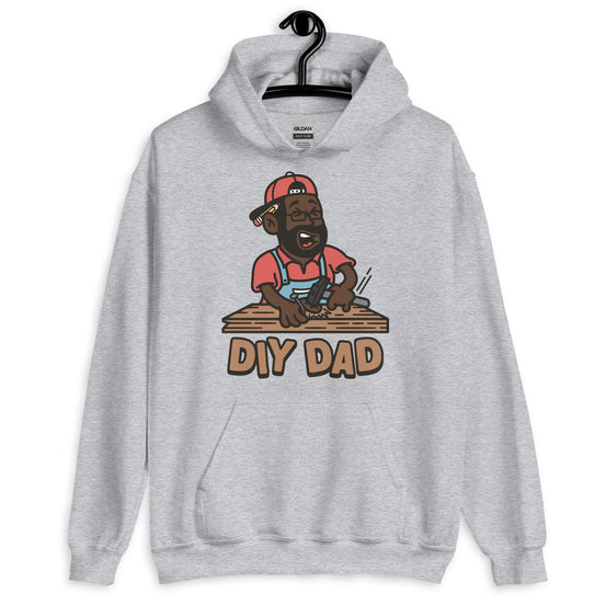 DIY Black Hair Dark Skin Tone Glasses Beard Dad Hoodie