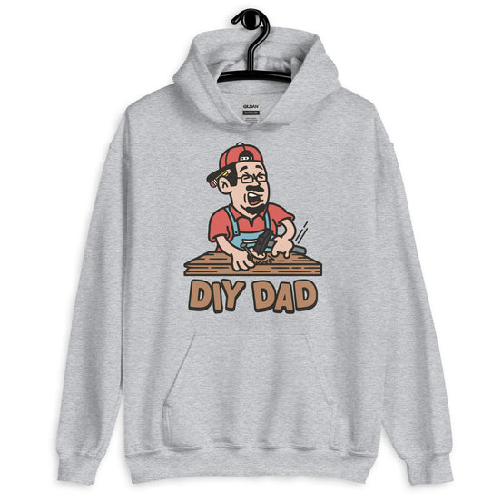 DIY Black Hair Light Skin Tone Glasses Moustache & Chin Beard Dad Hoodie