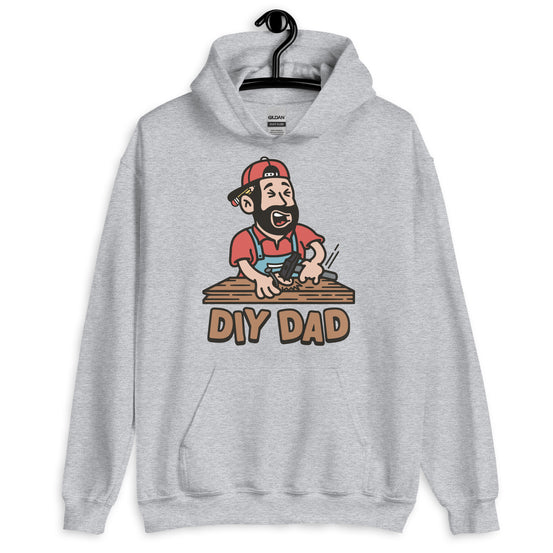 DIY Black Hair Light Skin Tone No-Glasses Beard Dad Hoodie