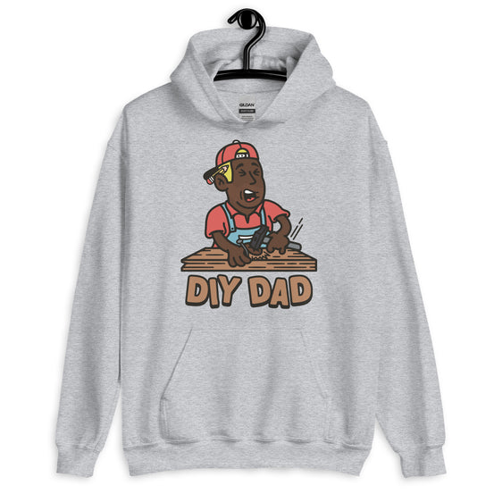 DIY Blond Hair Dark Skin Tone No-Glasses Stubble Dad Hoodie