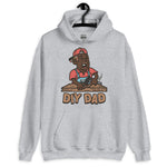 DIY Brown Hair Dark Skin Tone No-Glasses Moustache Dad Hoodie