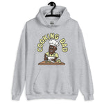 Cooking Brown Hair Dark Skin Tone No-Glasses Moustache & Chin Beard Dad Hoodie
