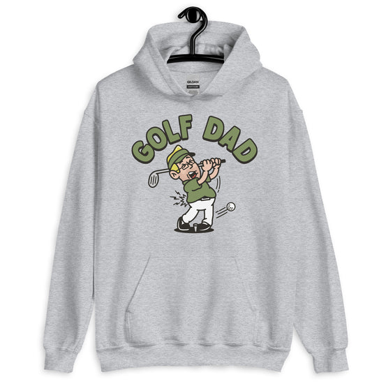 Golf Blond Hair Light Skin Tone Glasses Stubble Dad Hoodie