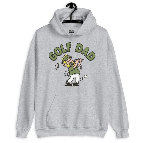 Golf Blond Hair Light Skin Tone No-Glasses Beard Dad Hoodie