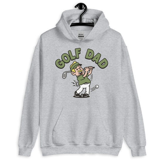 Golf Blond Hair Light Skin Tone No-Glasses Moustache Dad Hoodie