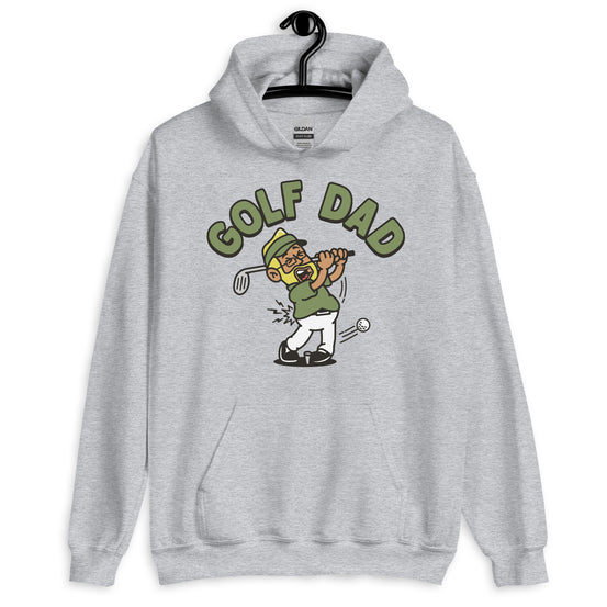 Golf Blond Hair Tan Skin Tone Glasses Beard Dad Hoodie