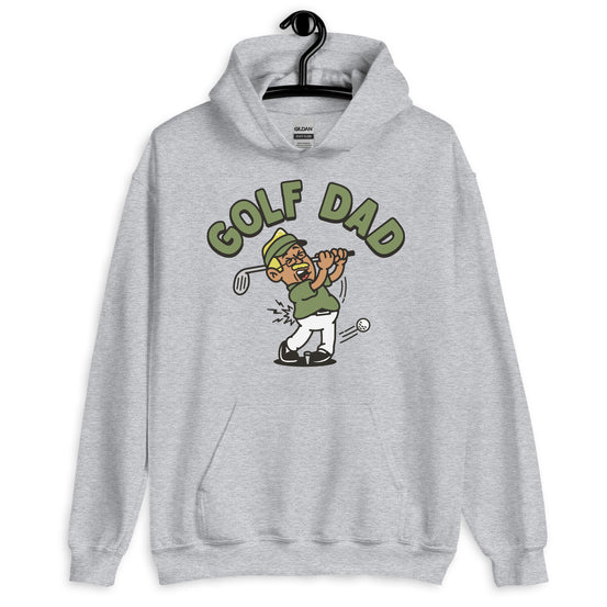 Golf Blond Hair Tan Skin Tone Glasses Moustache Dad Hoodie