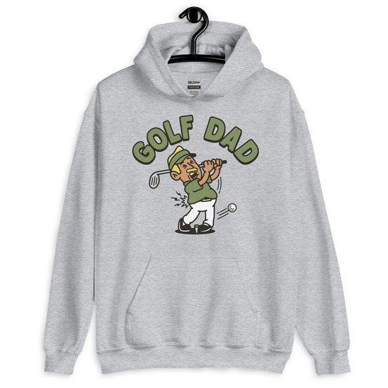 Golf Blond Hair Tan Skin Tone No-Glasses Moustache Dad Hoodie