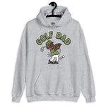 Golf Brown Hair Dark Skin Tone No-Glasses Beard Dad Hoodie