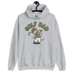 Golf Brown Hair Light Skin Tone No-Glasses Stubble Dad Hoodie