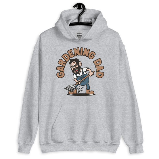 Gardening Black Hair Light Skin Tone Glasses Medium Beard Dad Hoodie