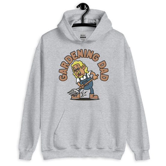 Gardening Blond Hair Tan Skin Tone Glasses Long Moustache & Chin Beard Dad Hoodie
