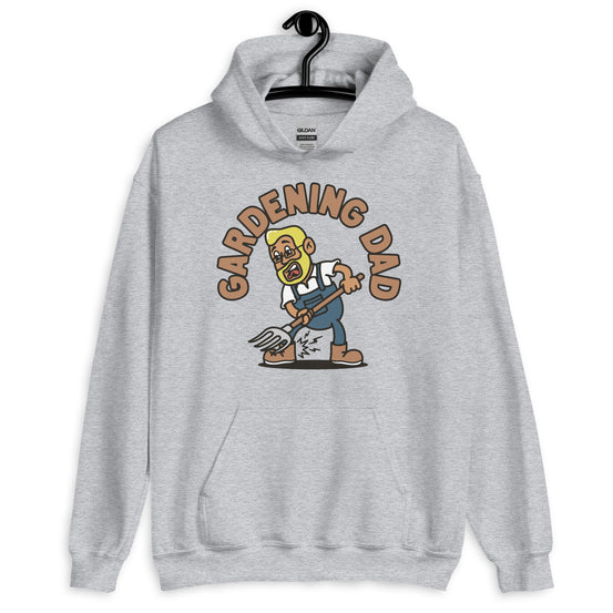Gardening Blond Hair Tan Skin Tone Glasses Medium Beard Dad Hoodie