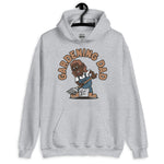 Gardening Brown Hair Dark Skin Tone Glasses Long Moustache Dad Hoodie