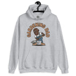 Gardening Brown Hair Dark Skin Tone No-Glasses Bald Moustache & Chin Beard Dad Hoodie