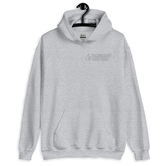 Dangerous Dads Club Hoodie - grey outline logo