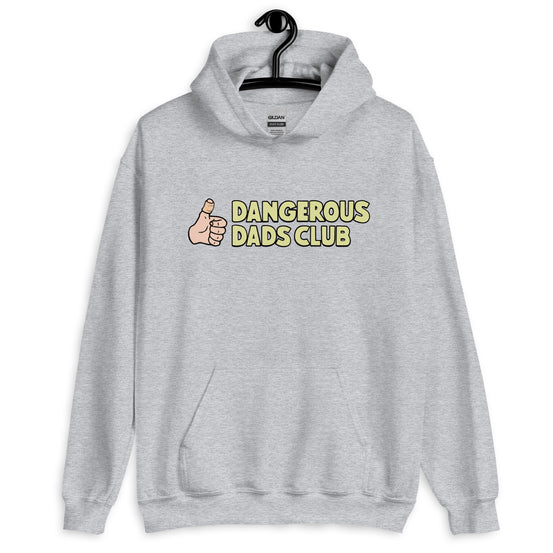 Dangerous Dads Club Hoodie - yellow logo - light thumb