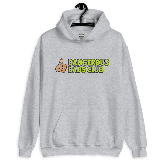 Dangerous Dads Club Hoodie - L.green logo - tan thumb
