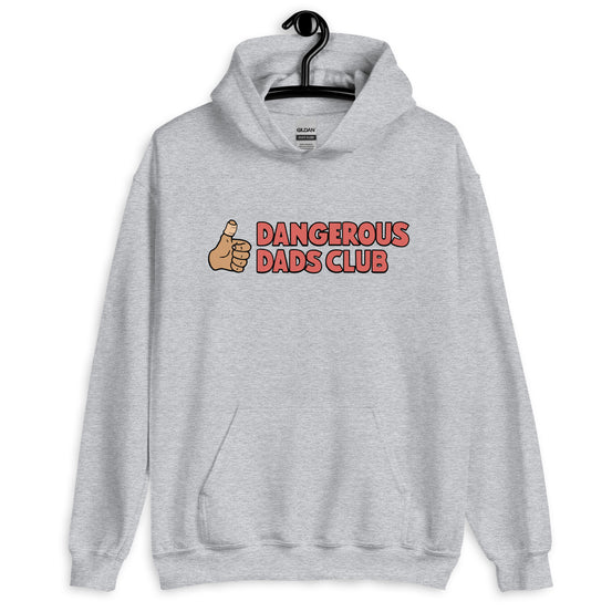 Dangerous Dads Club Hoodie - Red logo - tan thumb