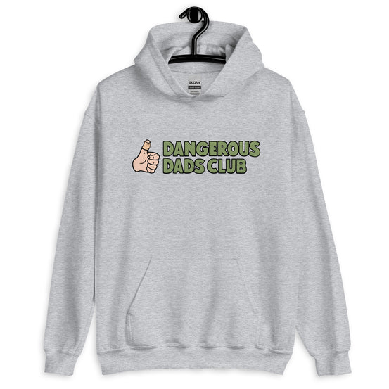 Dangerous Dads Club Hoodie - Green logo - light thumb