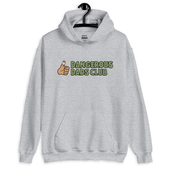 Dangerous Dads Club Hoodie - Green logo - tan thumb