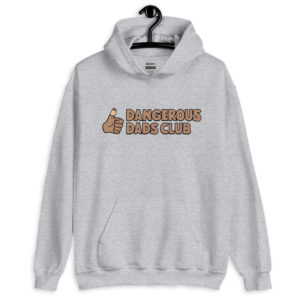 Dangerous Dads Club Hoodie - Brown logo - tan thumb