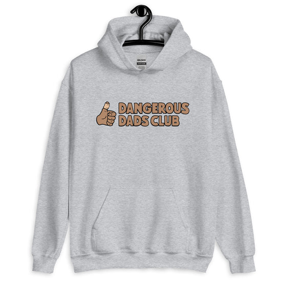 Dangerous Dads Club Hoodie - Brown logo - tan thumb