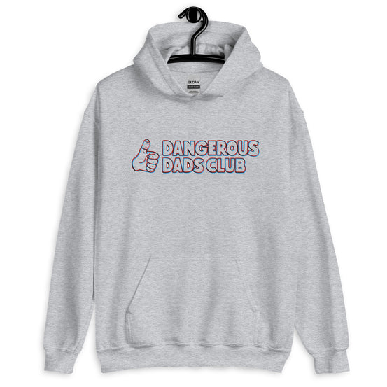 Dangerous Dads Club Hoodie - Red-blue outline logo