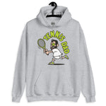 Tennis Black Hair Light Skin Tone Glasses Medium Beard Dad Hoodie