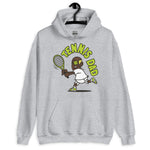 Tennis Blond Hair Dark Skin Tone No-Glasses Bald Stubble Dad Hoodie