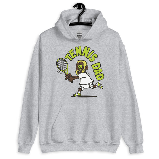 Tennis Blond Hair Dark Skin Tone No-Glasses Short Beard Dad Hoodie