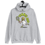 Tennis Blond Hair Light Skin Tone Glasses Short Beard Dad Hoodie