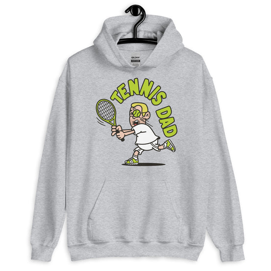 Tennis Blond Hair Light Skin Tone Glasses Short Stubble Dad Hoodie