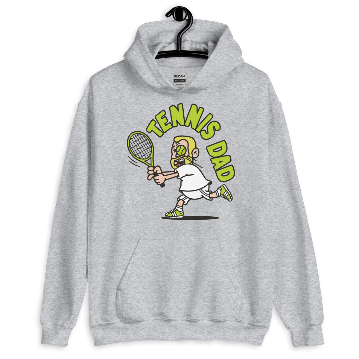 Tennis Blond Hair Light Skin Tone No-Glasses Short Beard Dad Hoodie