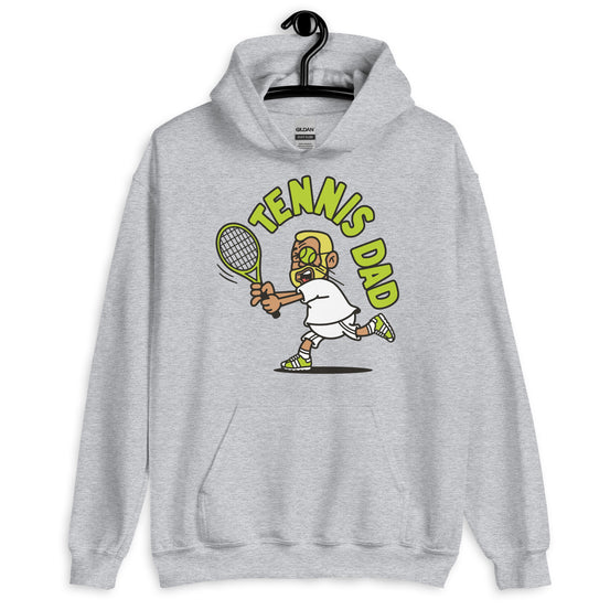 Tennis Blond Hair Tan Skin Tone Glasses Short Beard Dad Hoodie