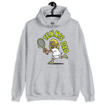 Tennis Blond Hair Tan Skin Tone No-Glasses Long Beard Dad Hoodie