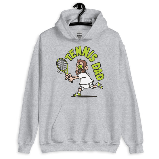 Tennis Brown Hair Light Skin Tone No-Glasses Medium Beard Dad Hoodie