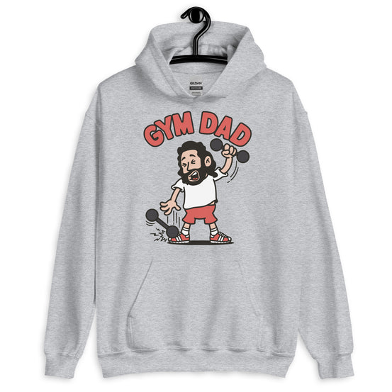 Gym Black Hair Light Skin Tone No-Glasses Long Beard Dad Hoodie