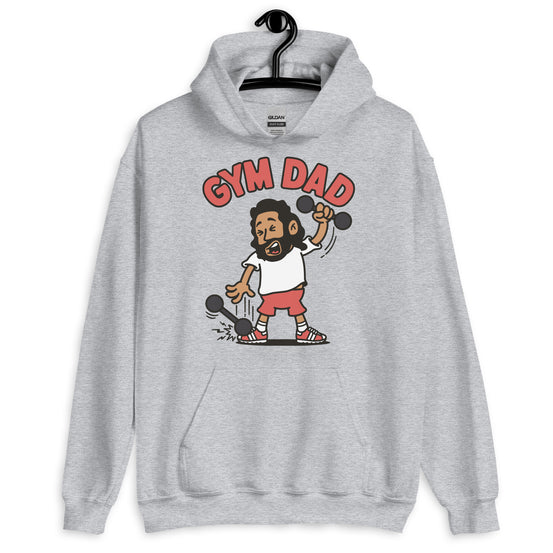 Gym Black Hair Tan Skin Tone No-Glasses Long Beard Dad Hoodie