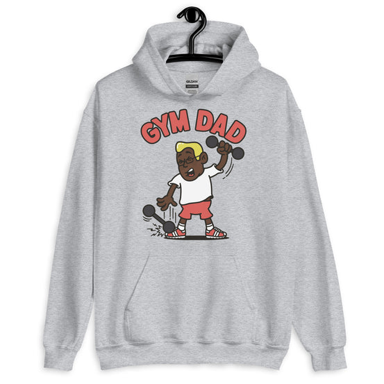 Gym Blond Hair Dark Skin Tone Glasses Medium Stubble Dad Hoodie