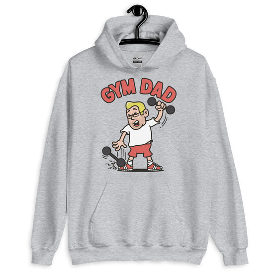 Gym Blond Hair Light Skin Tone Glasses Medium Stubble Dad Hoodie