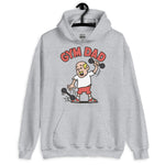 Gym Blond Hair Light Skin Tone No-Glasses Bald Moustache Dad Hoodie