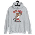 Gym Brown Hair Tan Skin Tone Glasses Long Moustache & Chin Beard Dad Hoodie